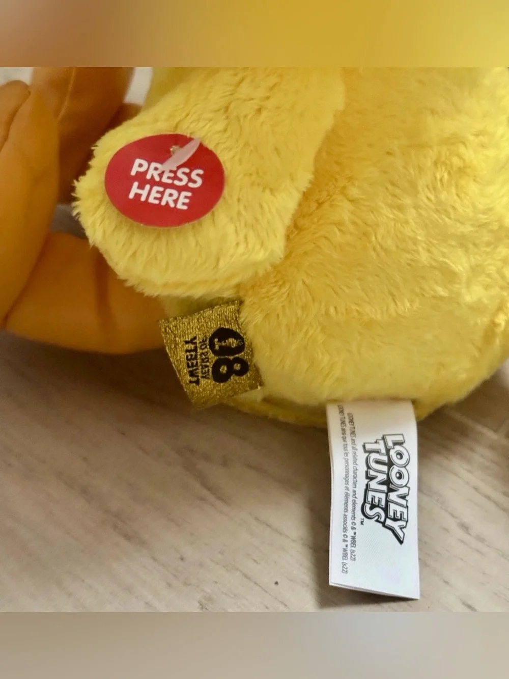 Looney Tunes Plush Talking Animated Tweety 80 Years of Tweety Tested Works 2022